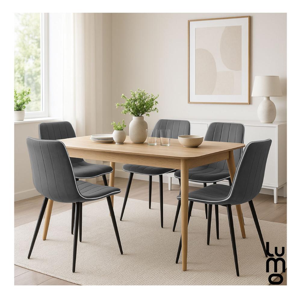 Foto 5 | Set 2 Sillas Comedor Velvet Tapizada Terciopelo Sala Eames