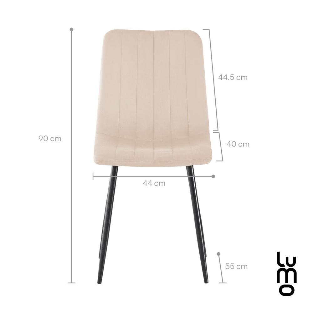Foto 3 pulgar | Set 2 Sillas Comedor Velvet Tapizada Terciopelo Sala Eames