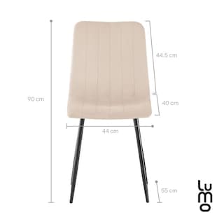 Foto 2 | Set 2 Sillas Comedor Velvet Tapizada Terciopelo Sala Eames