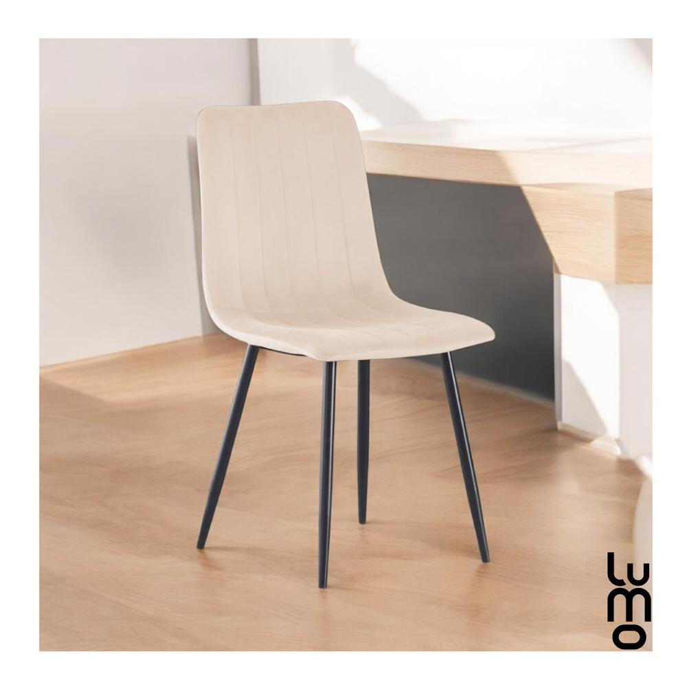 Foto 4 pulgar | Set 2 Sillas Comedor Velvet Tapizada Terciopelo Sala Eames