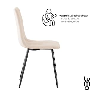 Foto 4 | Set 2 Sillas Comedor Velvet Tapizada Terciopelo Sala Eames