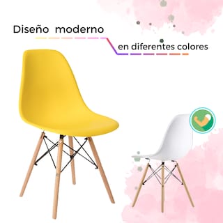 Foto 3 | Set De 4 Sillas Estilo Eames Comedor Moderna Komfort