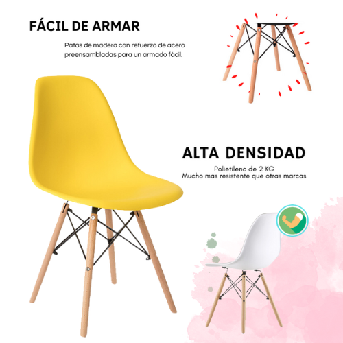 Foto 4 | Set De 4 Sillas Estilo Eames Comedor Moderna Komfort