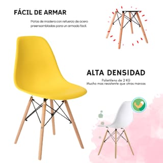 Foto 4 | Set De 4 Sillas Estilo Eames Comedor Moderna Komfort