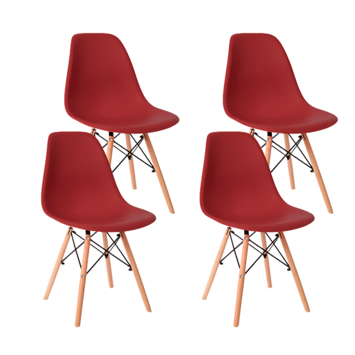 Foto 1 | Set De 4 Sillas Estilo Eames Comedor Moderna Komfort