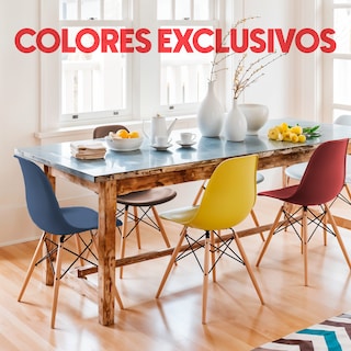 Foto 2 | Set De 4 Sillas Estilo Eames Comedor Moderna Komfort