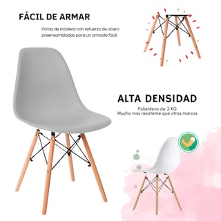 Foto 4 | Set De 4 Sillas Estilo Eames Comedor Moderna Komfort
