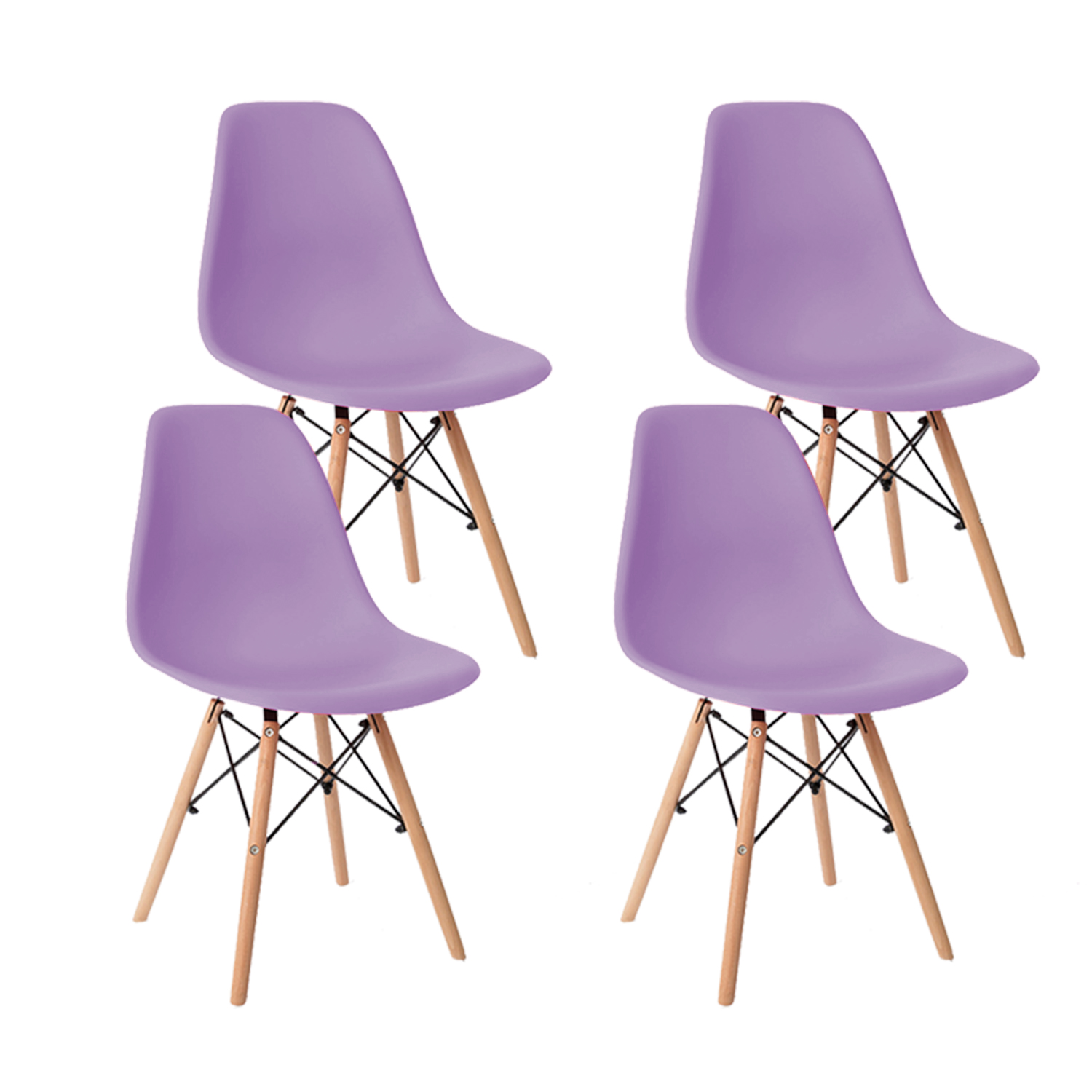 Set De 4 Sillas Estilo Eames Comedor Moderna Komfort