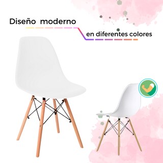 Foto 3 | Set De 4 Sillas Estilo Eames Comedor Moderna Komfort