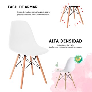 Foto 4 | Set De 4 Sillas Estilo Eames Comedor Moderna Komfort