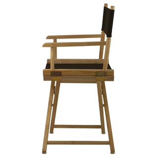 Foto 4 | Silla Casual Home Director's 18 Con Estructura Natural De Lona Negra - Venta Internacional.