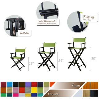 Foto 6 | Silla Casual Home Director's 18 Con Estructura Natural De Lona Negra - Venta Internacional.