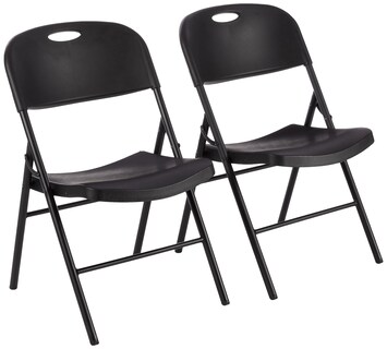 Foto 1 | Silla Plegable De Plástico Amazon Basics, Capacidad De 350 Libras, Paquete De 2 - Venta Internacional.