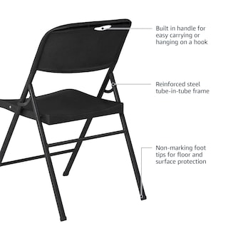 Foto 3 | Silla Plegable De Plástico Amazon Basics, Capacidad De 350 Libras, Paquete De 2 - Venta Internacional.