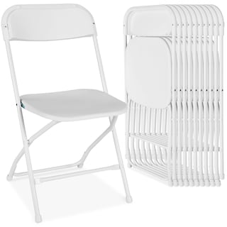 Foto 1 | Juego De 10 Sillas Plegables De Plástico Best Choice Products, Color Blanco - Venta Internacional.