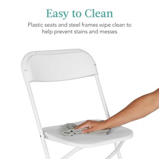 Foto 6 | Juego De 10 Sillas Plegables De Plástico Best Choice Products, Color Blanco - Venta Internacional.