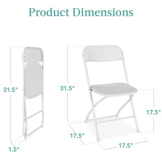 Foto 7 | Juego De 10 Sillas Plegables De Plástico Best Choice Products, Color Blanco - Venta Internacional.