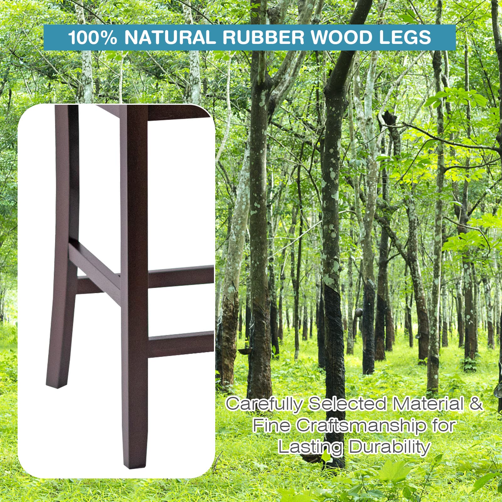 Foto 4 pulgar | Juego De 4 Taburetes De Bar Costway, Altura De Mostrador De 64 Cm Con Asiento Acolchado - Venta Internacional.