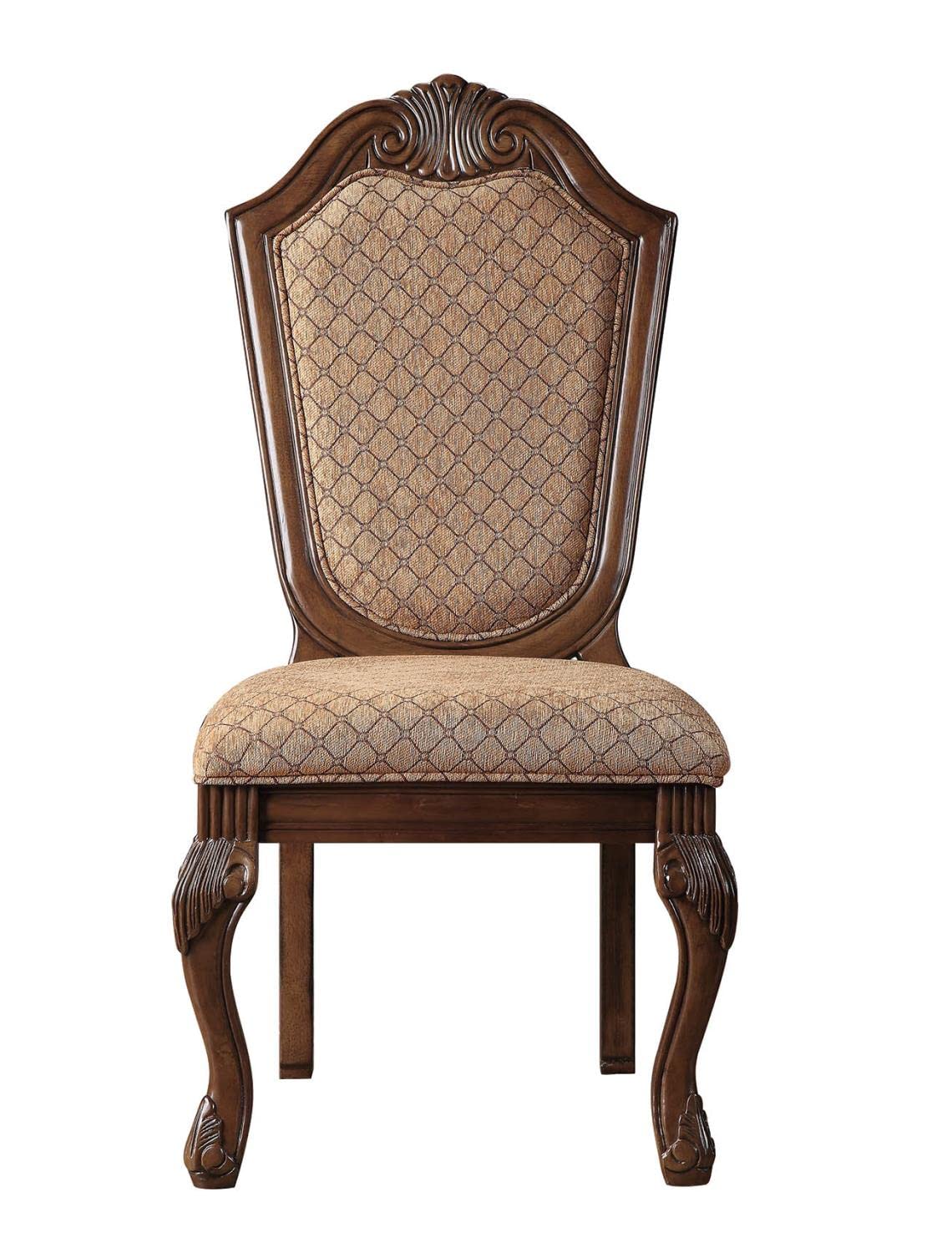 Foto 1 | Silla Auxiliar Chateau De Ville De Acme Furniture, Juego De 2 Unidades De Tela - Venta Internacional.