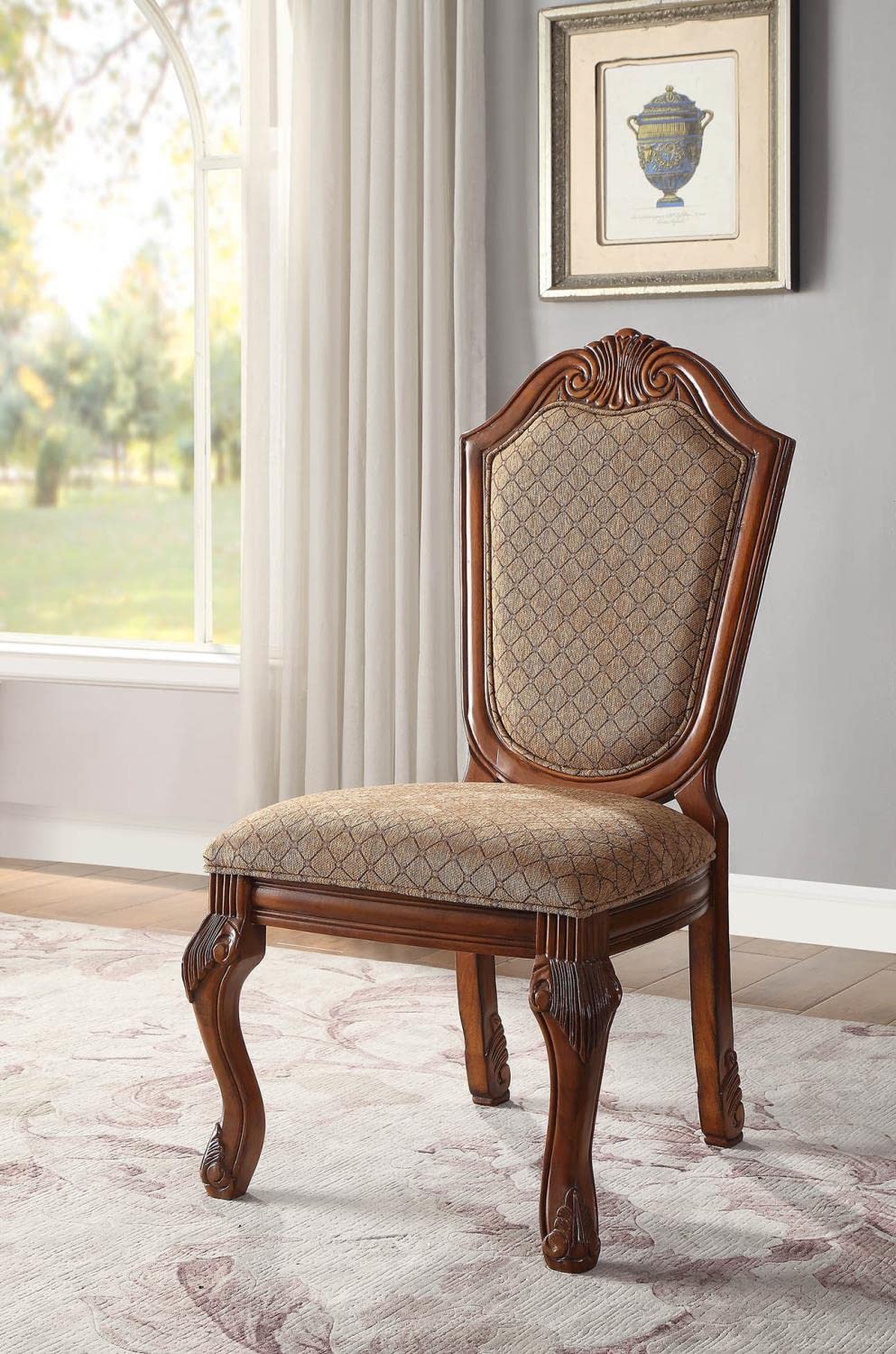 Foto 5 | Silla Auxiliar Chateau De Ville De Acme Furniture, Juego De 2 Unidades De Tela - Venta Internacional.