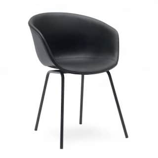 Foto 1 | Silla Majargo vinipiel color negro pata negra Terzetto respaldo curvo