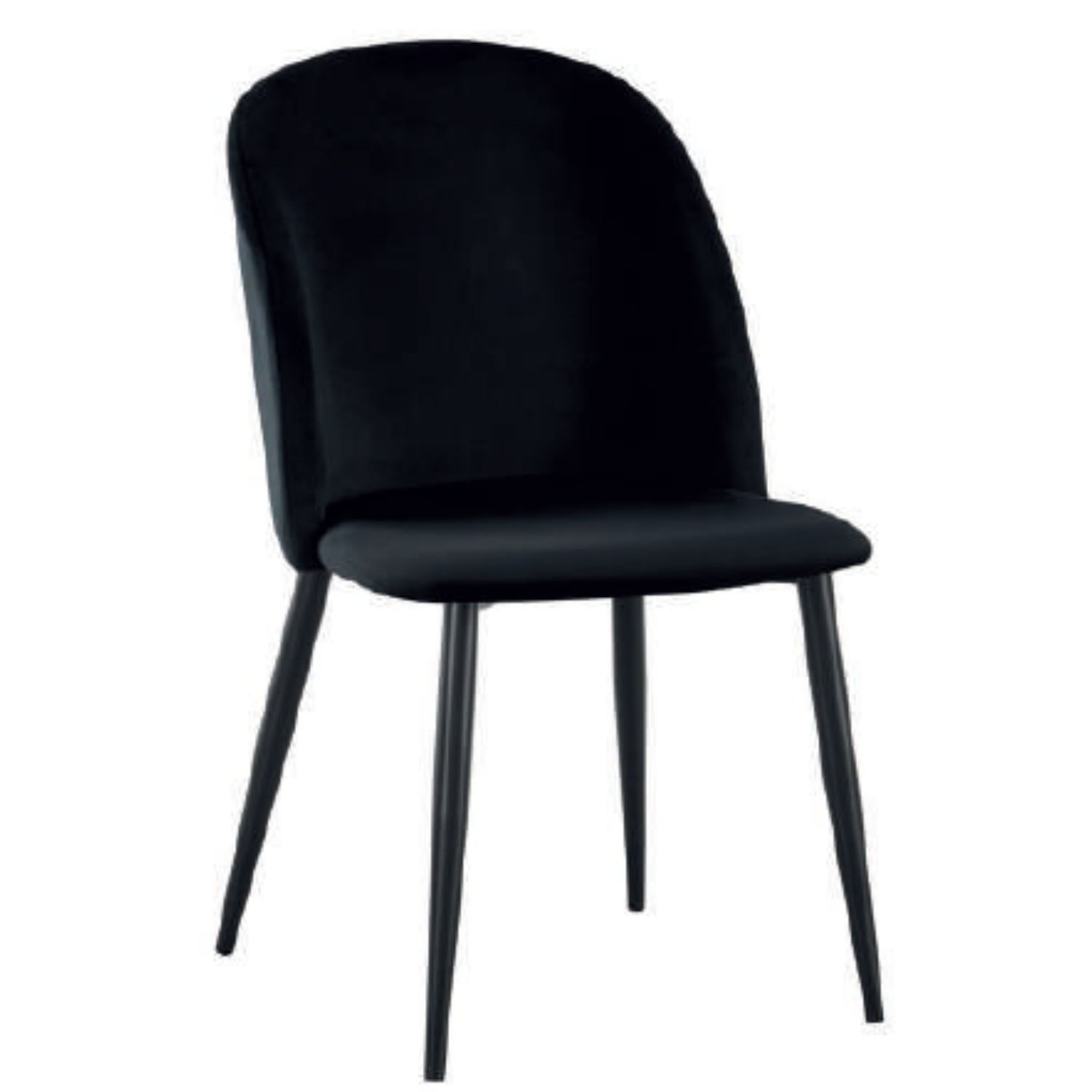 Foto 2 pulgar | Silla Lucy Velvet Negra