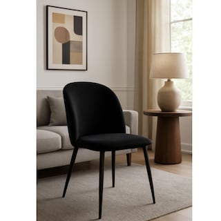 Foto 4 | Silla Lucy Velvet Negra