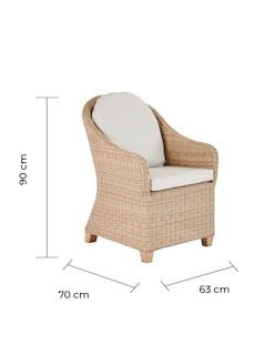 Foto 8 | Naterial Sillón Tipo Ratán Con Cojín Y Descansabrazos Aptos Para Exterior, Modelo Medena