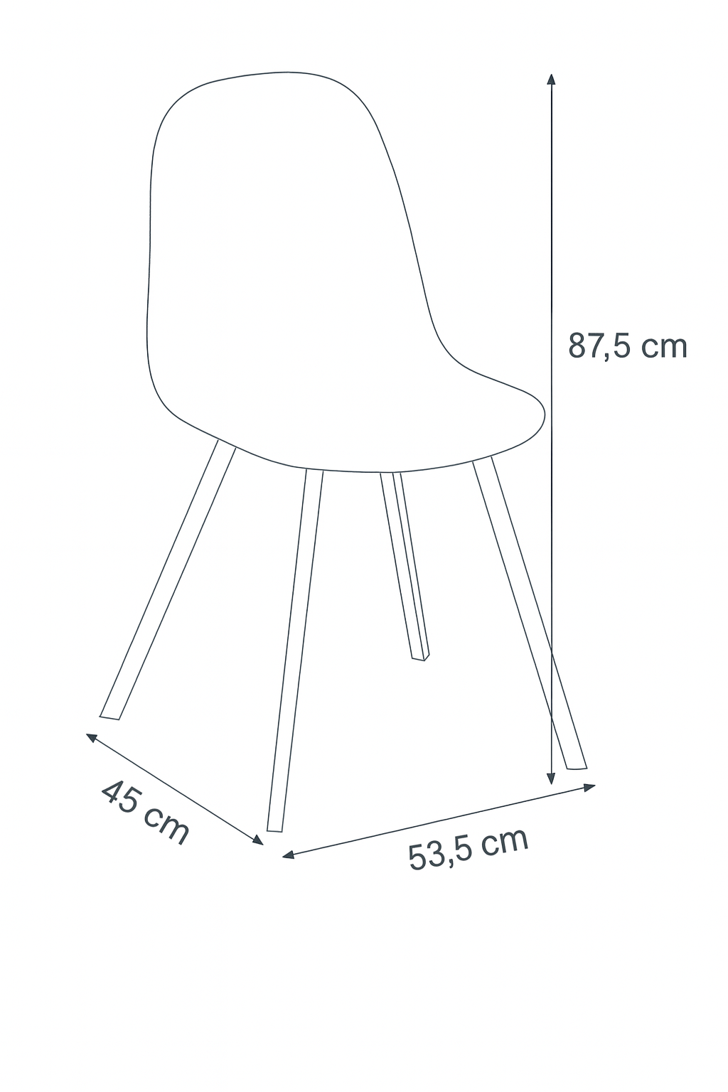 Foto 5 pulgar | Silla Eliana Gris