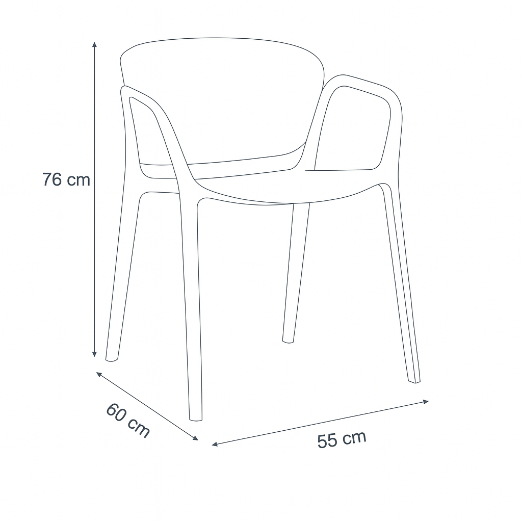 Foto 5 pulgar | Silla Anita Gris Pvc