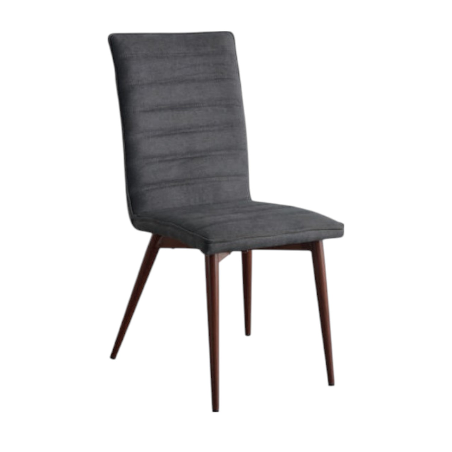 Silla Edy Tela Gris Metal/madera