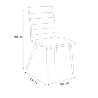 Foto 4 | Silla Edy Tela Gris Metal/madera