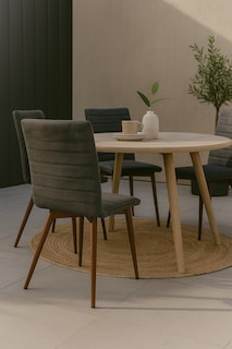 Foto 5 | Silla Edy Tela Gris Metal/madera