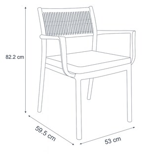 Foto 4 | Silla de Pvc Terzetto Gris