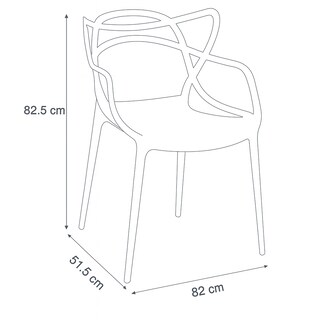 Foto 4 | Silla de Pvc Terzetto Gris