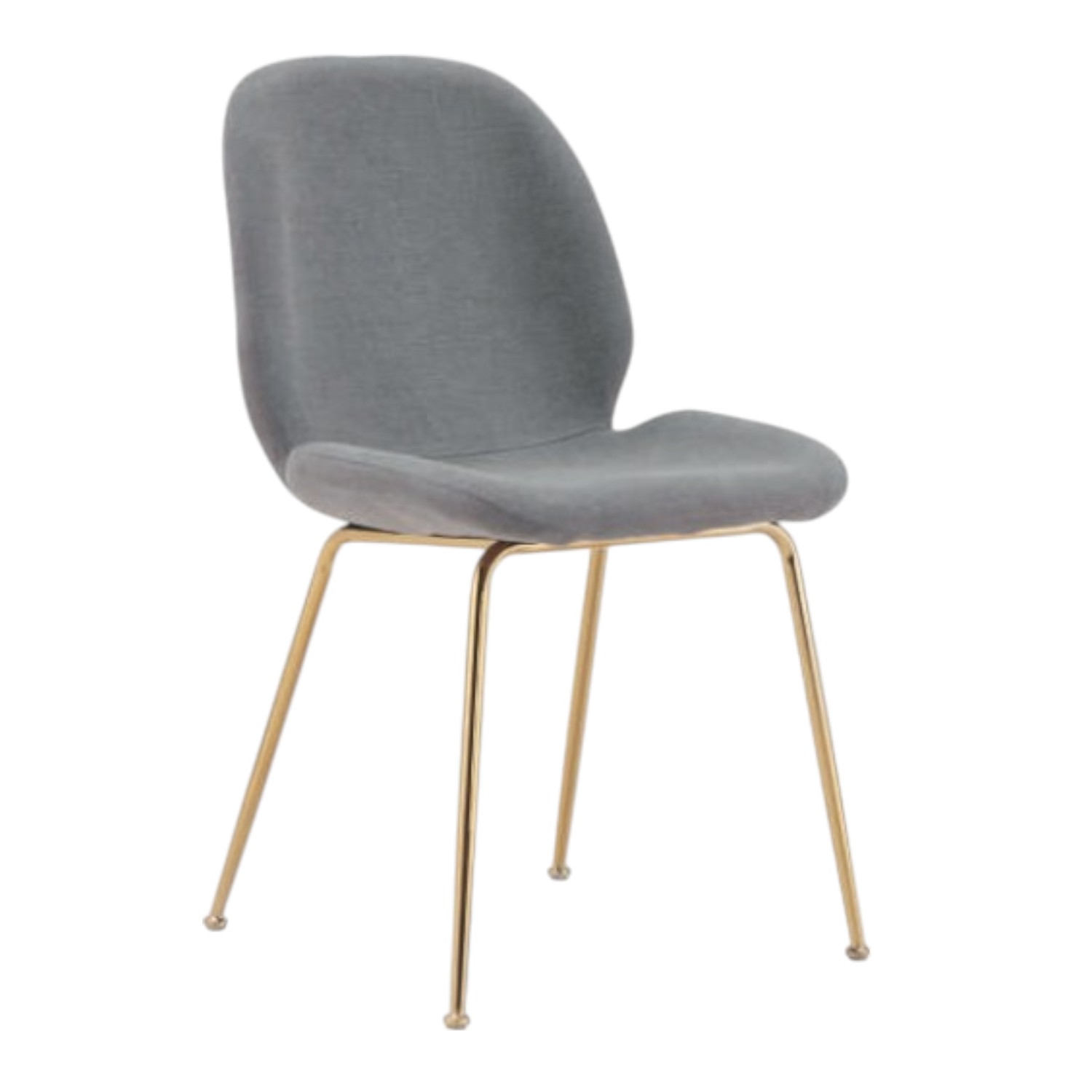 Foto 1 | Silla Sherlyn Tela Gris Patas Gold