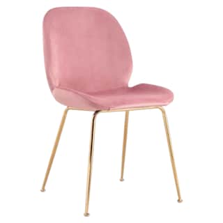 Foto 1 | Silla Sherlyn Tela Rosa Patas Gold