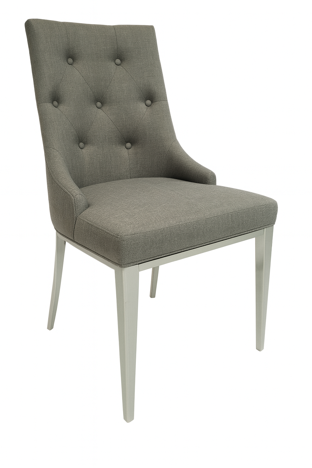 Silla Fanny Tela Gris Acero Inox