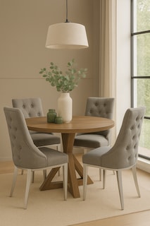 Foto 2 | Silla Fanny Tela Gris Acero Inox