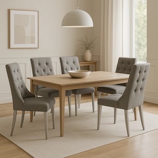 Foto 3 | Silla Fanny Tela Gris Acero Inox