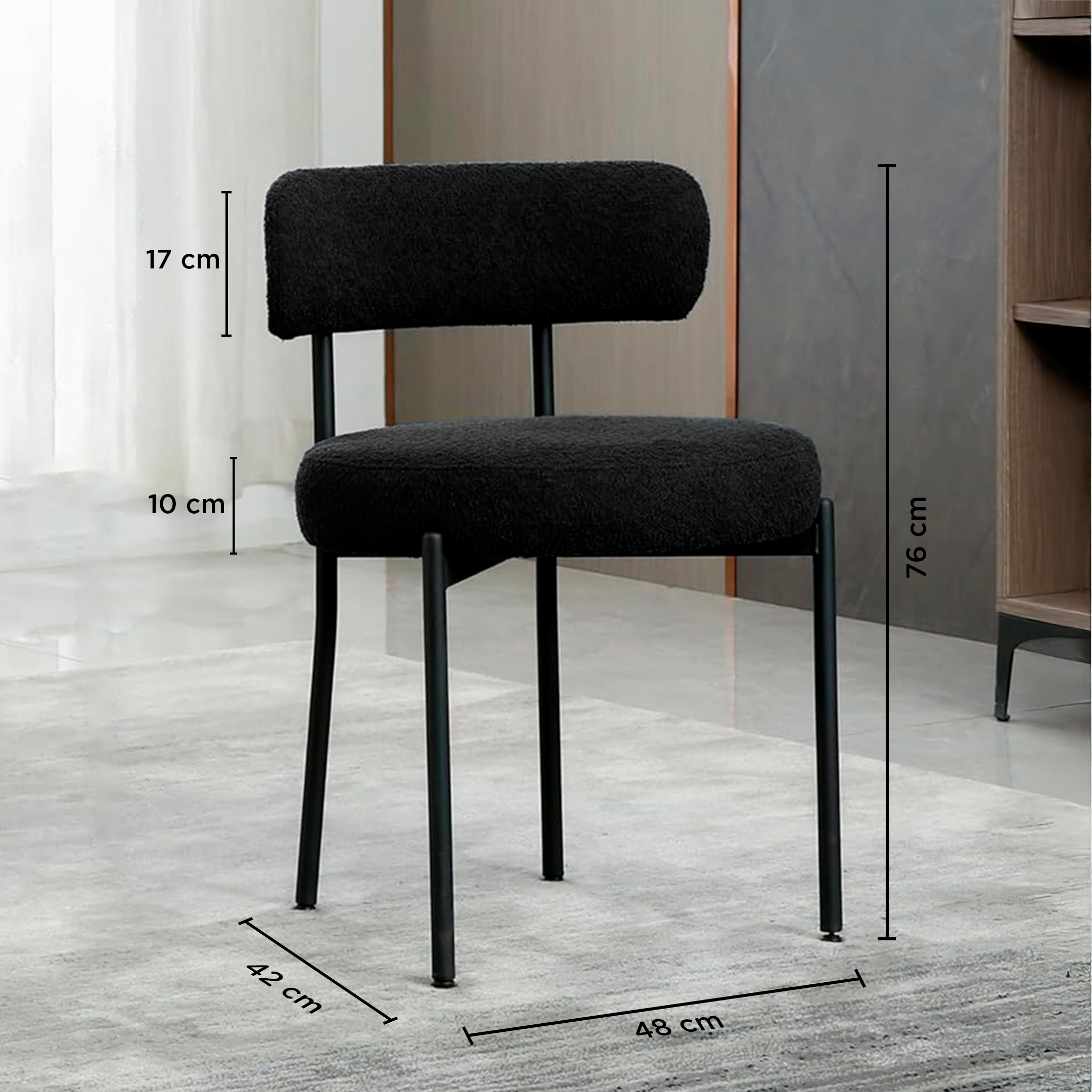 Foto 5 | Ser De Sillas Vintage Modena  Negro