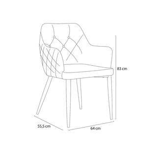 Foto 3 | Silla Dante Tela Gris