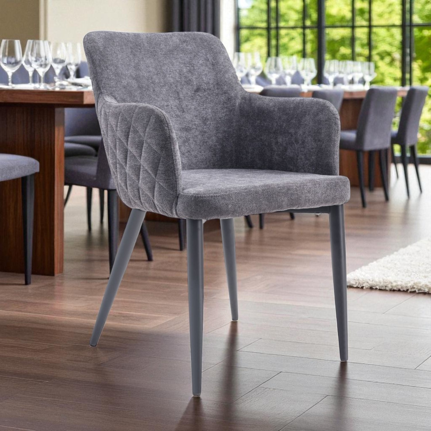 Foto 4 | Silla  Dante Tela Gris