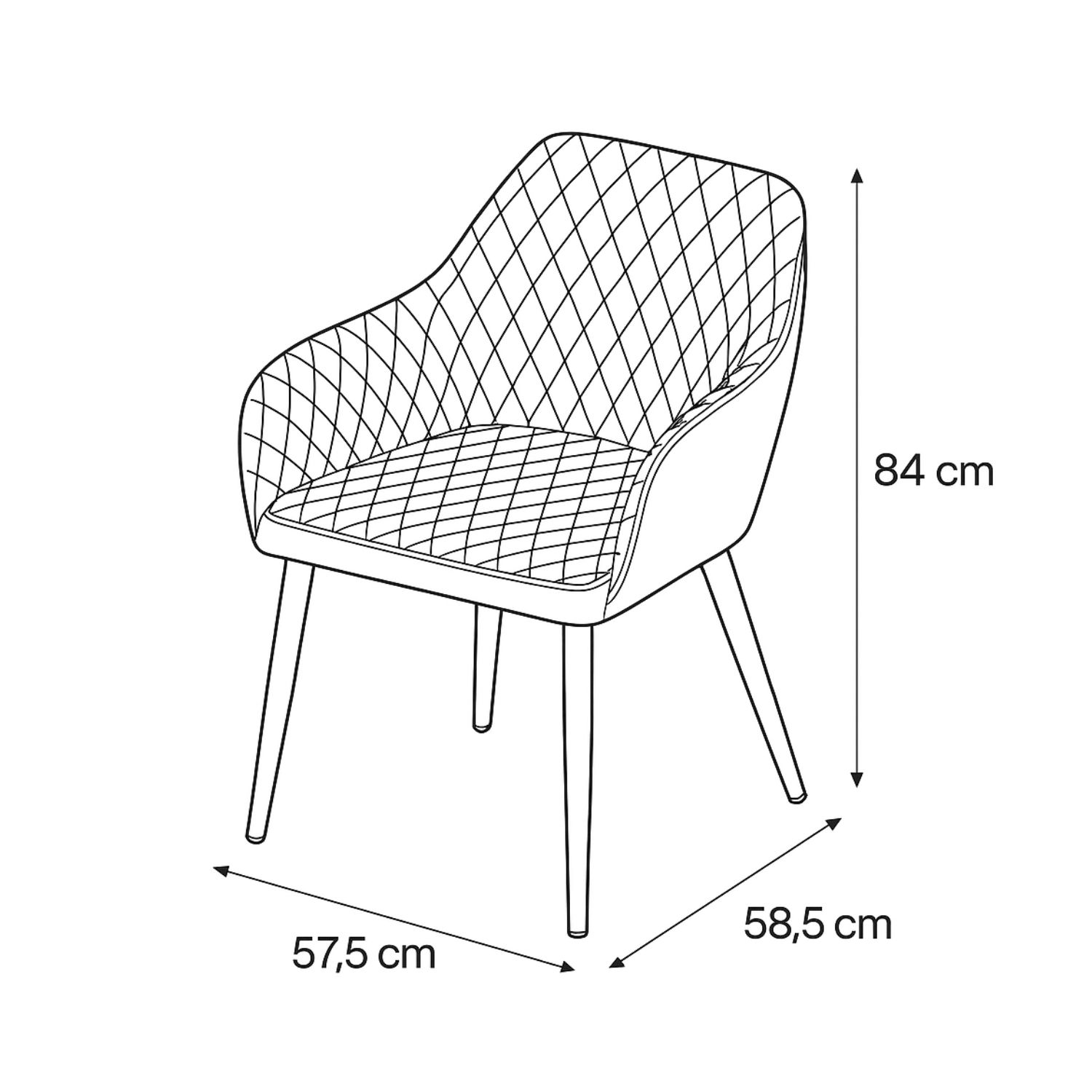Foto 4 pulgar | Silla Ivana Velvet Negro