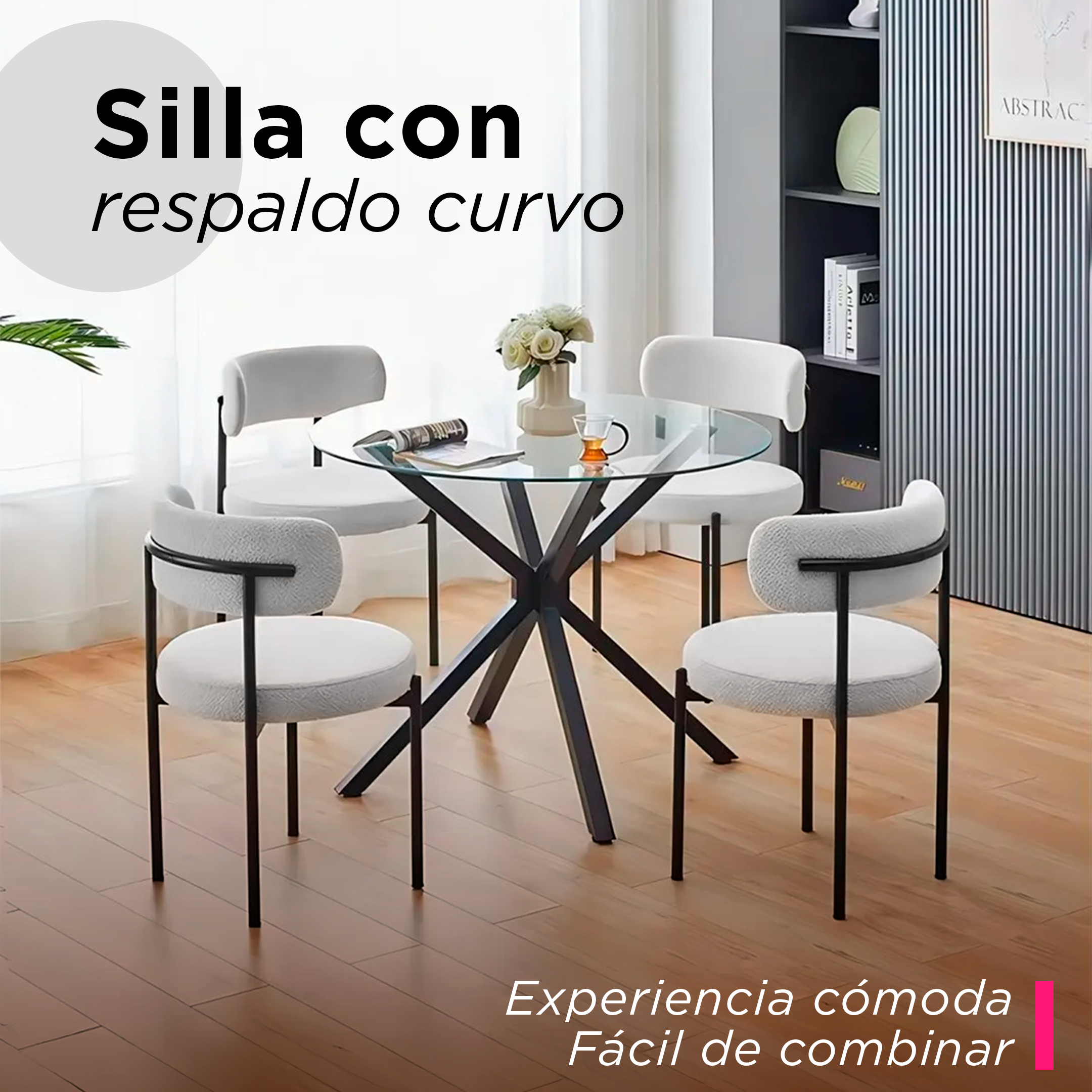 Foto 5 pulgar | Par De Sillas Vintage  Modena Blanco