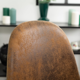 Foto 7 | Silla de Comedor Furniturer Charlton Marrón 4 Piezas