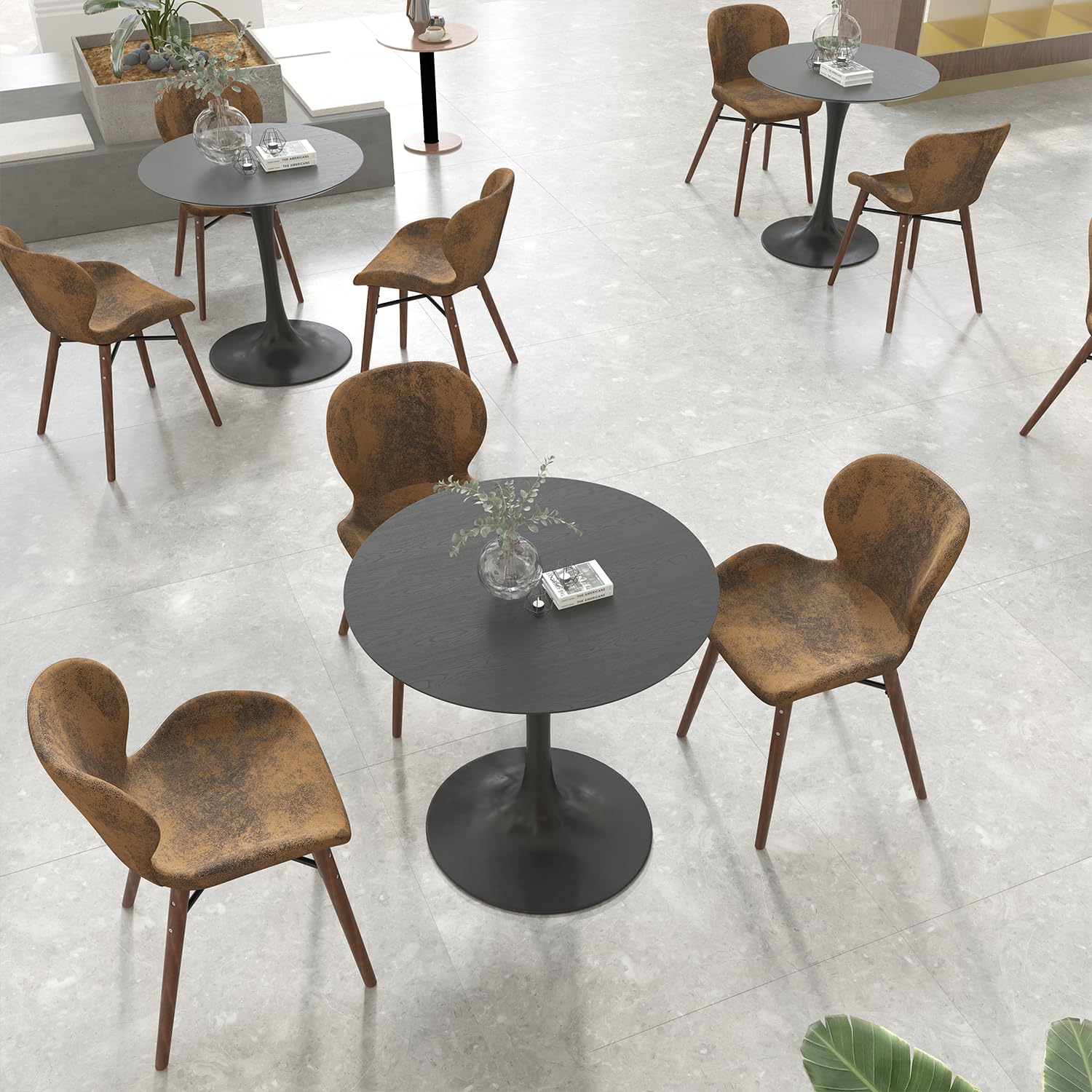 Foto 2 pulgar | Silla De Comedor Furniturer Juli Marrón 48 X 40 X 78 Cm