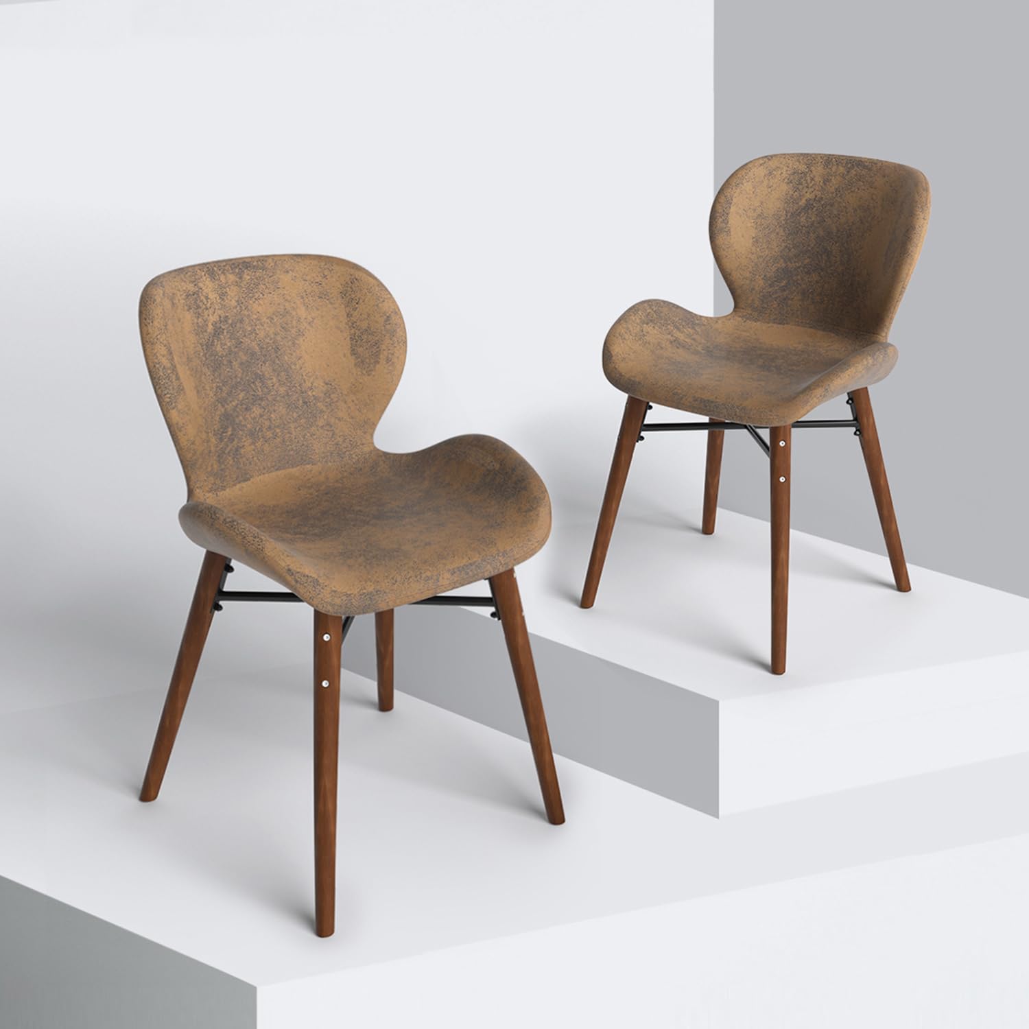 Foto 3 pulgar | Silla De Comedor Furniturer Juli Marrón 48 X 40 X 78 Cm