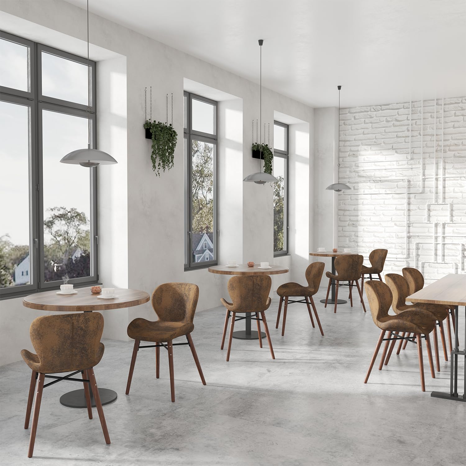 Foto 4 pulgar | Silla De Comedor Furniturer Juli Marrón 48 X 40 X 78 Cm