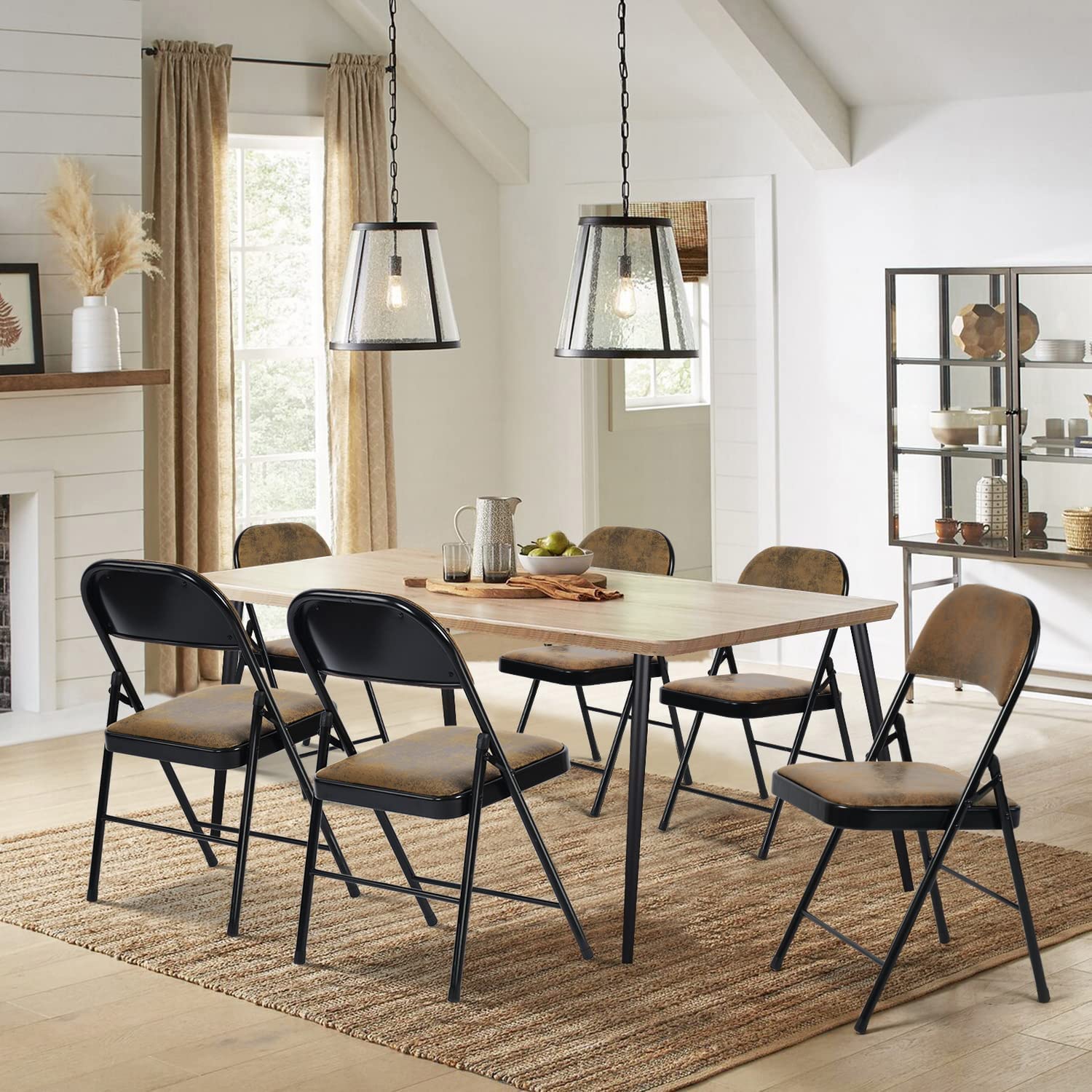 Foto 2 | Silla Plegable Furniturer Fair Marrón 46 X 41 X 78 Cm